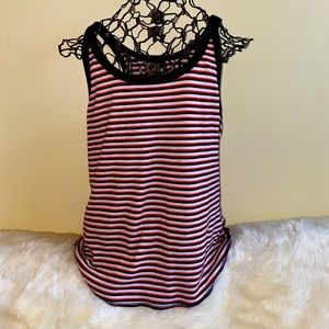 J. Crew American Stripe Racer Back Ribbed Tank Size XL